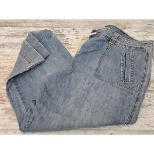 Vintage Y2K Old Navy Baggy Capri Jeans Women’s Size 18 Blue Loose Fit 2000s